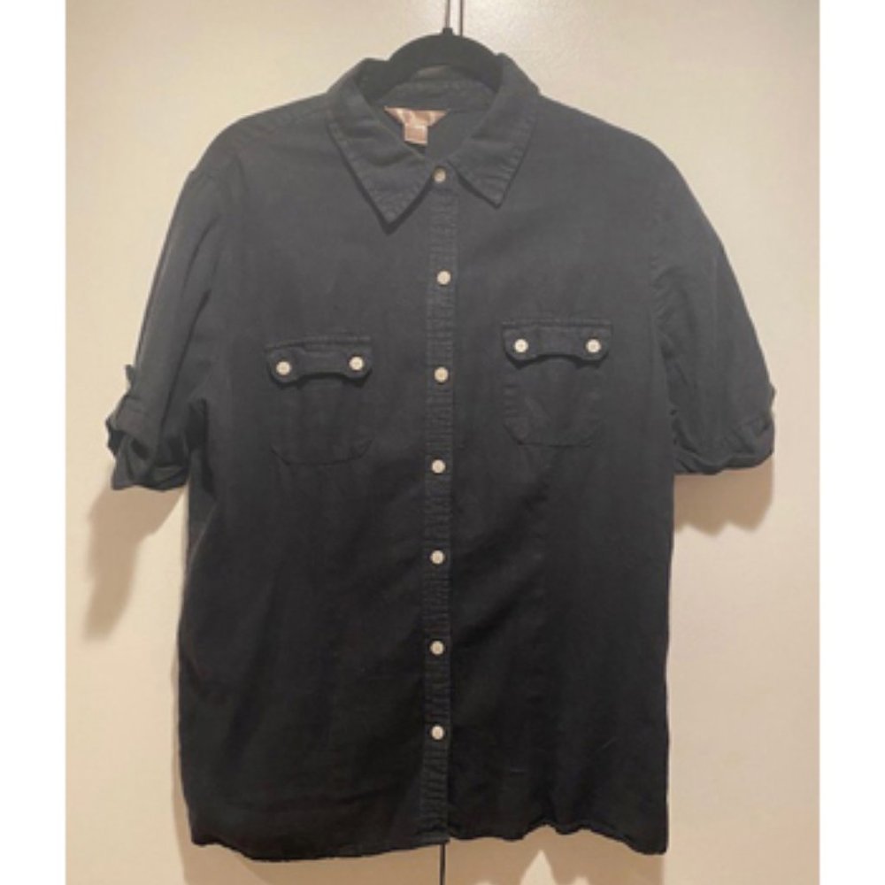 Vintage White Stag Blouse - Black